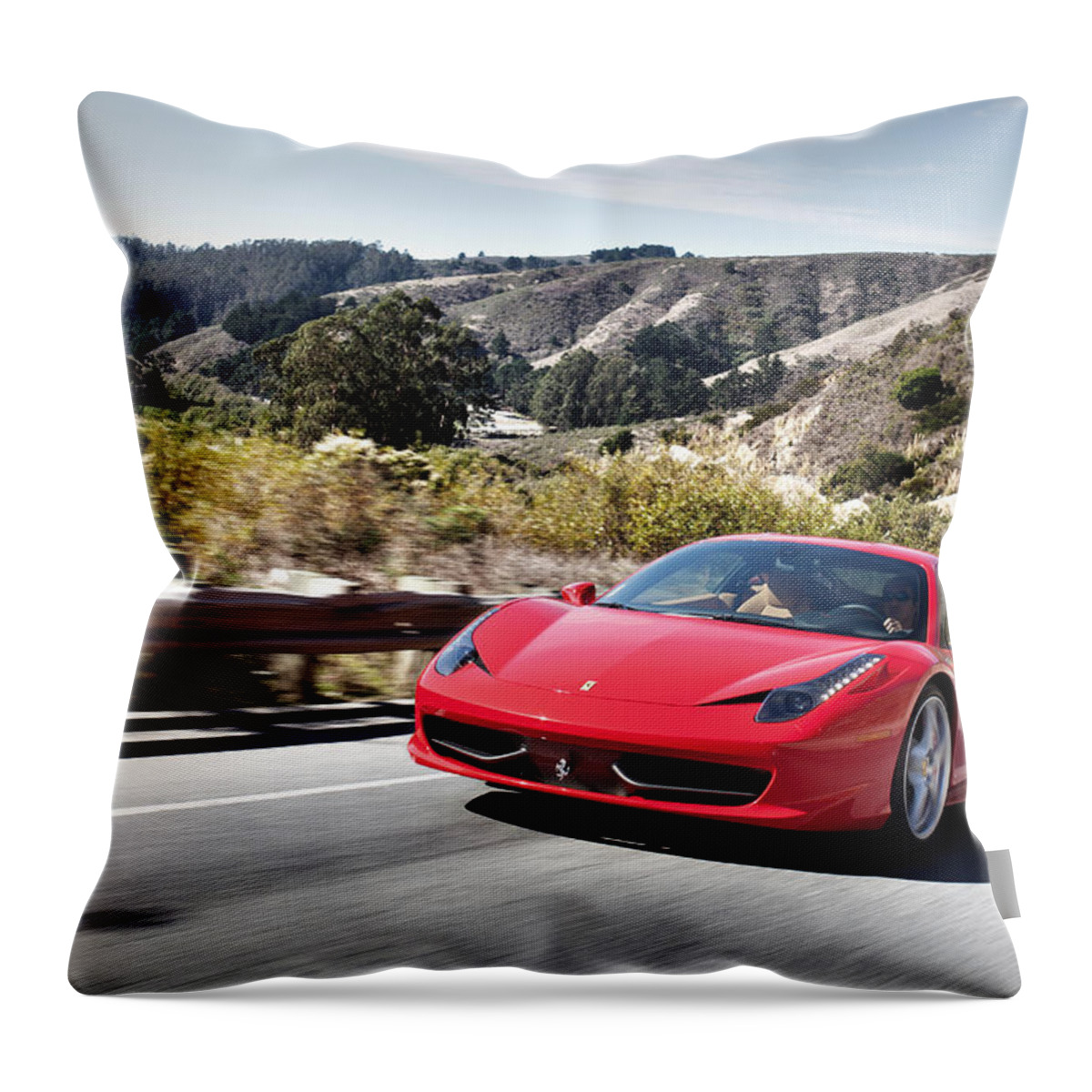 Ferrari Throw Pillow featuring the photograph #Ferrari #458Italia by ItzKirb Photography