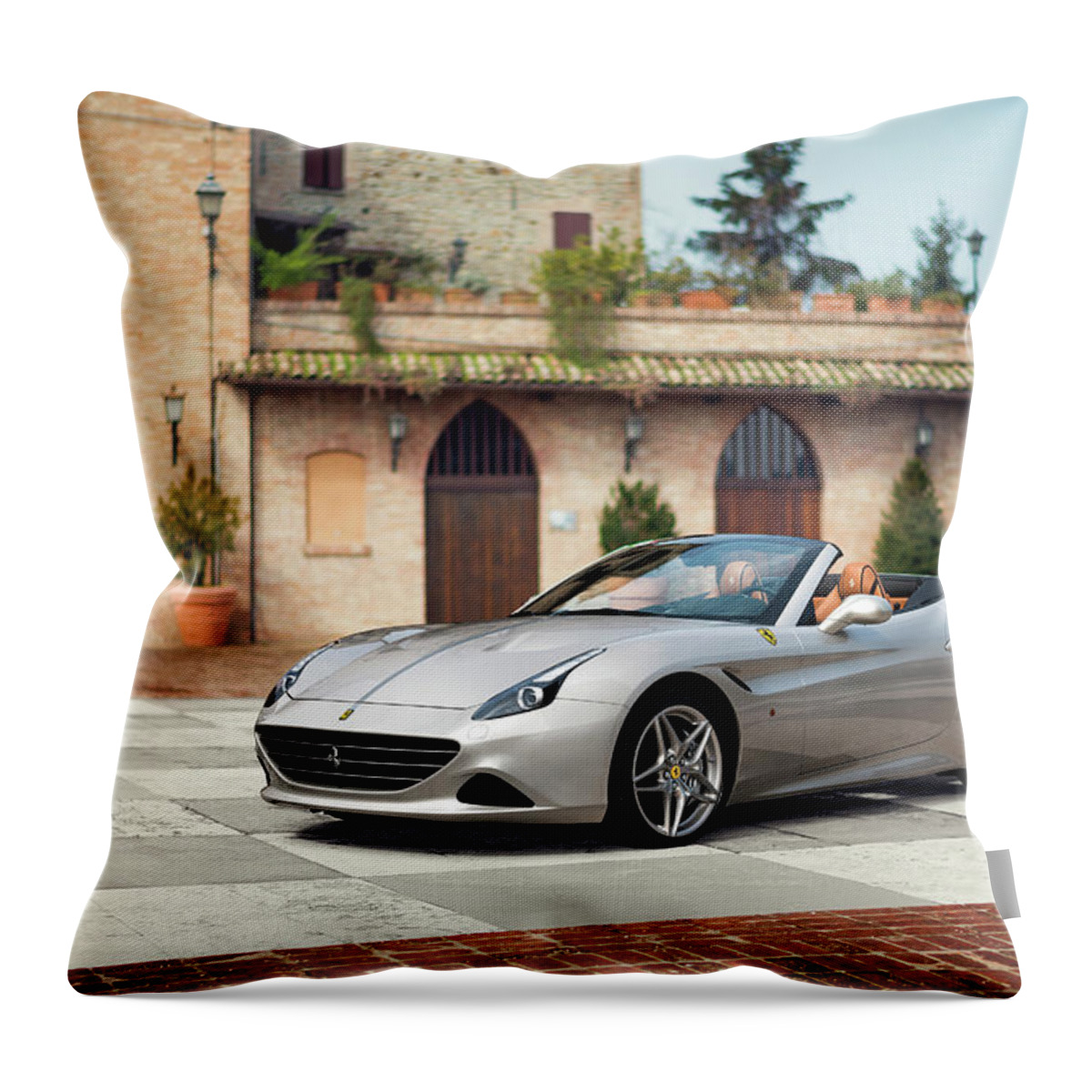 Ferrari California T Throw Pillow featuring the digital art Ferrari California T by Maye Loeser