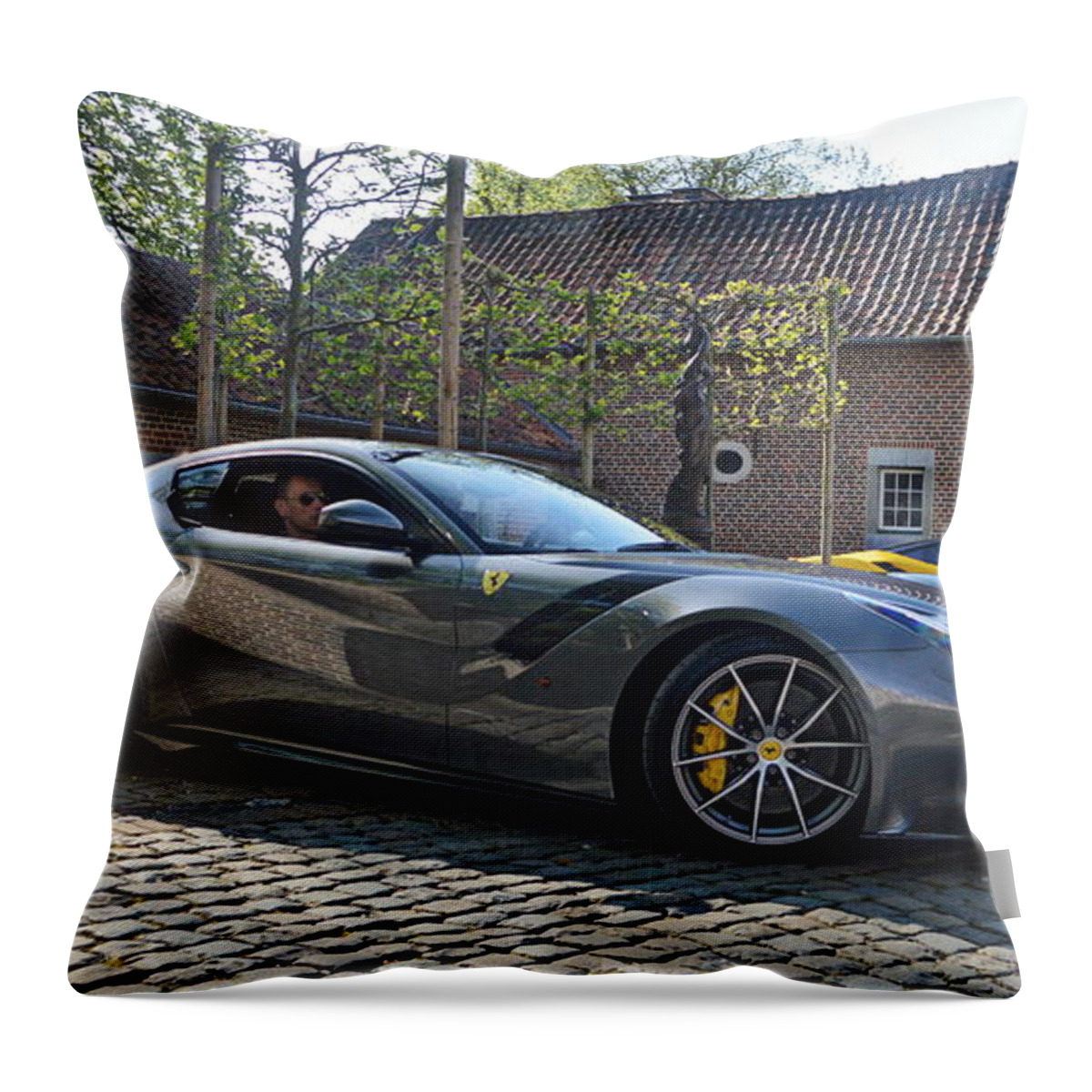 Ferrari Throw Pillow featuring the photograph Ferrari F12 TDF by Sportscars OfBelgium