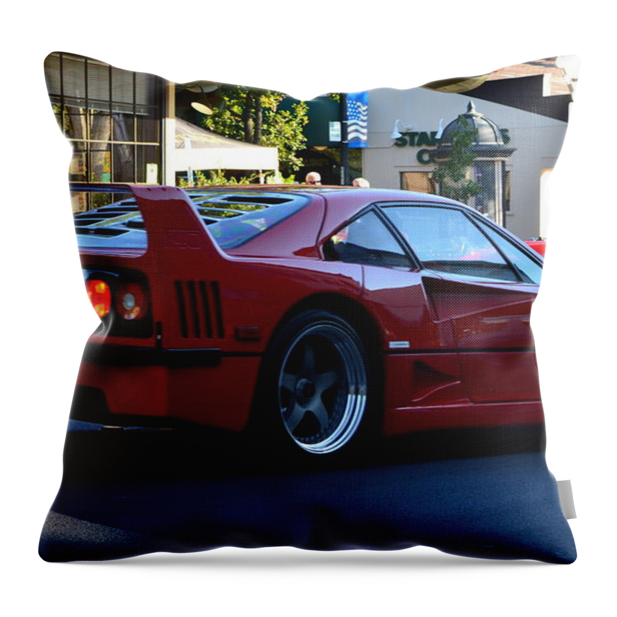  Throw Pillow featuring the photograph Ferrari F40 by Dean Ferreira
