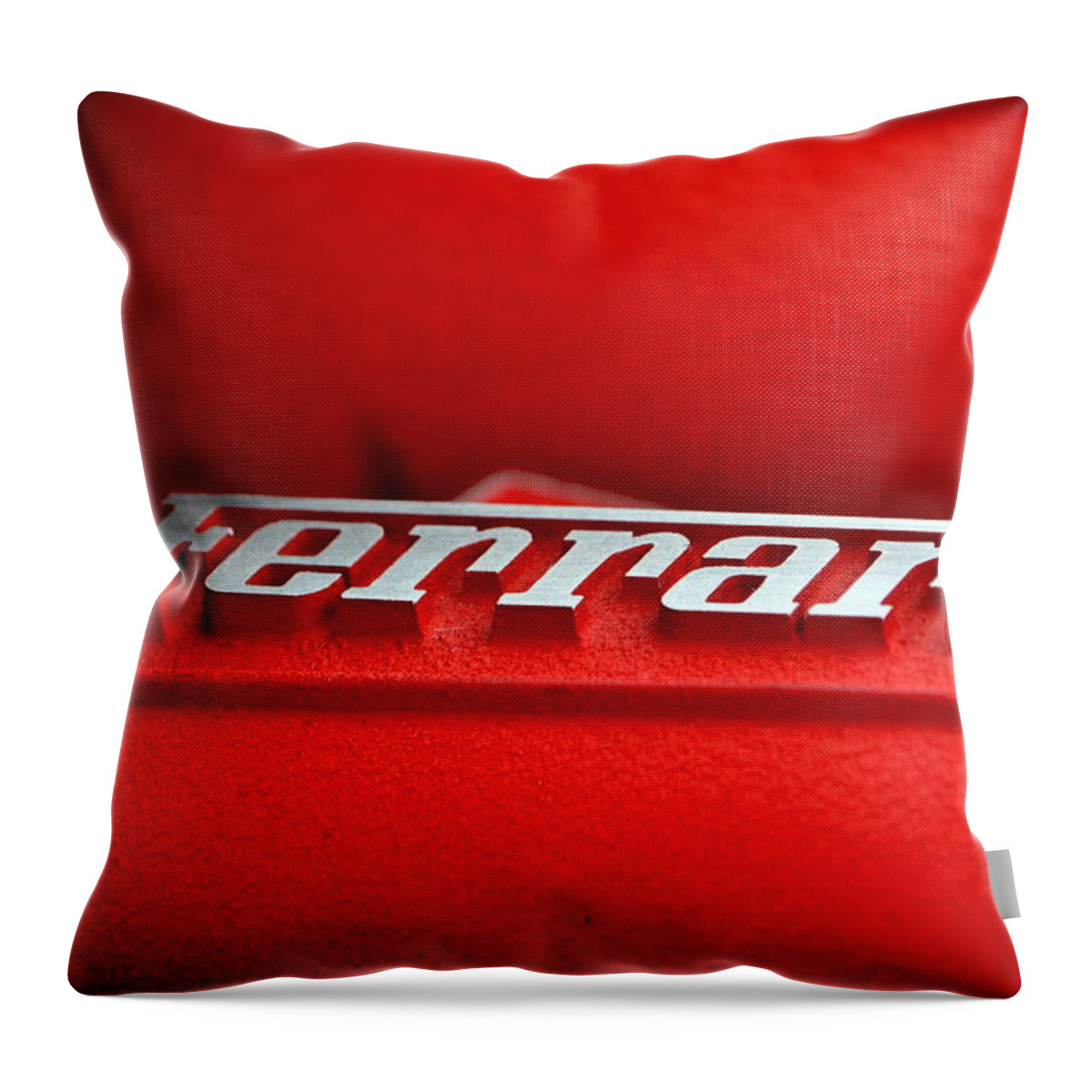  Throw Pillow featuring the photograph Ferrari Intake by Dean Ferreira