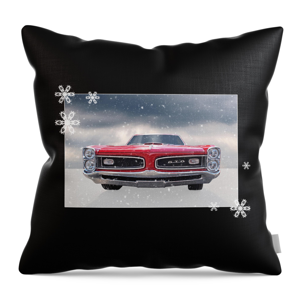 Pontiac Throw Pillow featuring the photograph Festive Pontiac GTO by Gill Billington