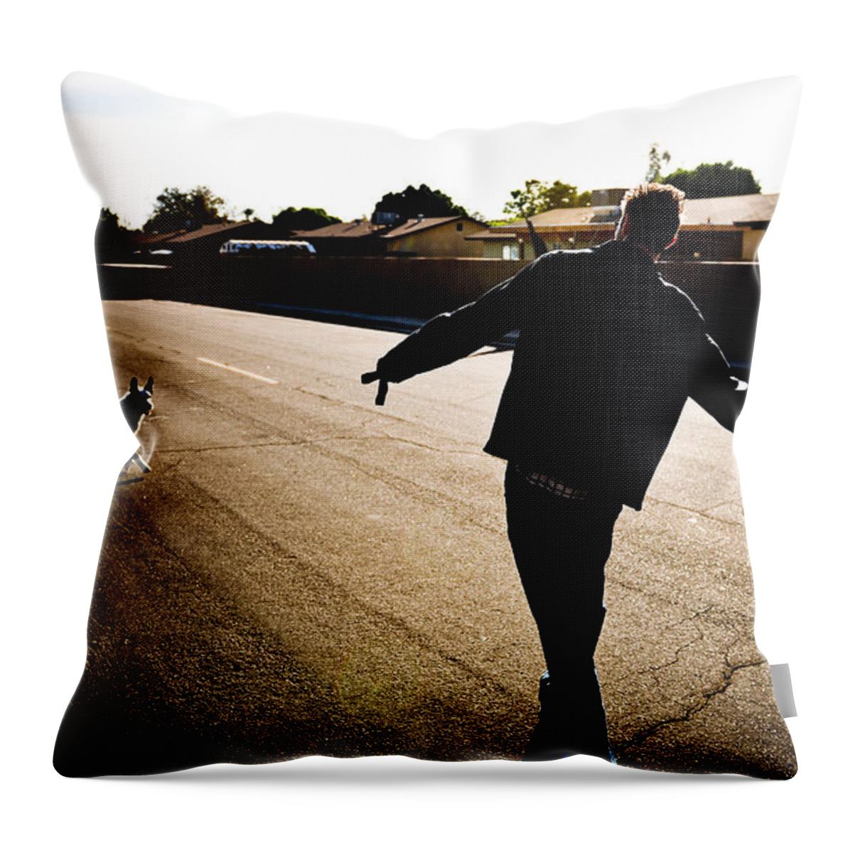 Fetch Throw Pillow featuring the photograph Fetch by Scott Sawyer
