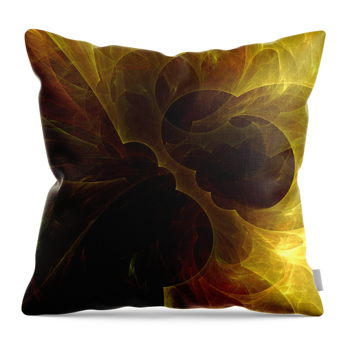 Fractal Throw Pillow featuring the digital art Fiat Lux by Jeff Iverson