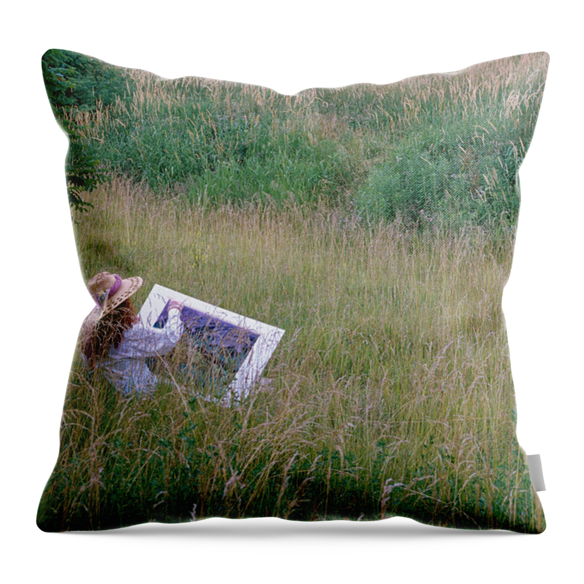 Artist Throw Pillow featuring the photograph Field of Dreams by John Harmon