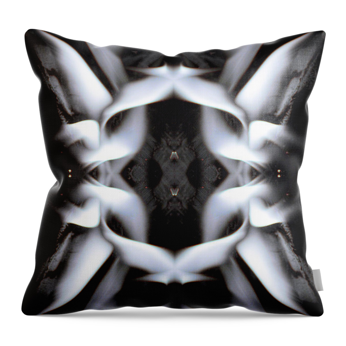 Image Tags Throw Pillow featuring the digital art Fierce Flake 2795 by Alex W McDonell