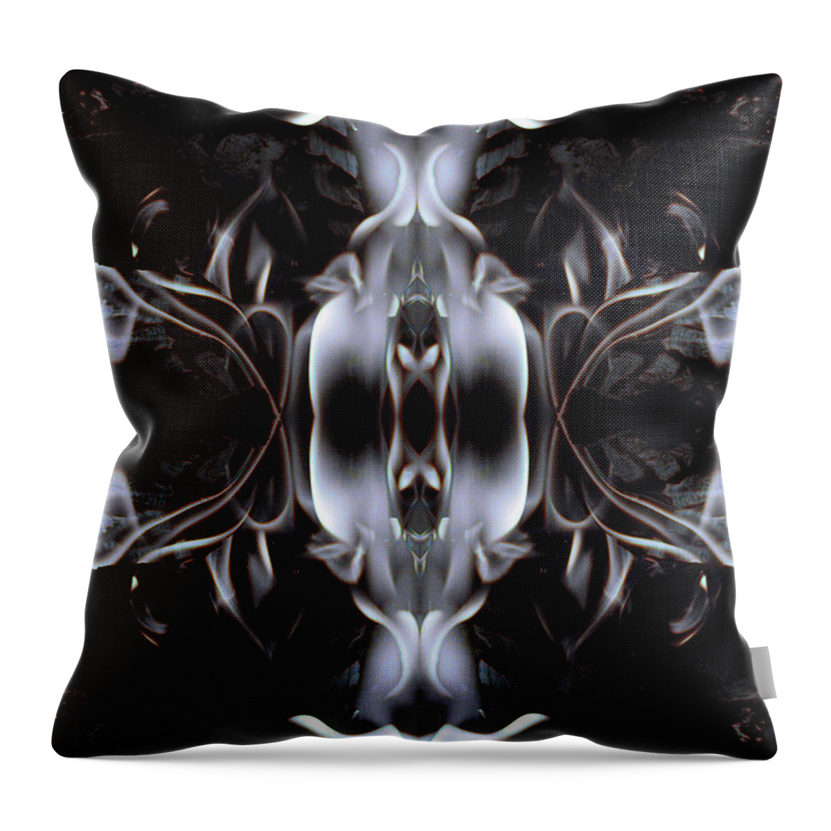 Image Tags Throw Pillow featuring the digital art Fierce Flake 2800 by Alex W McDonell