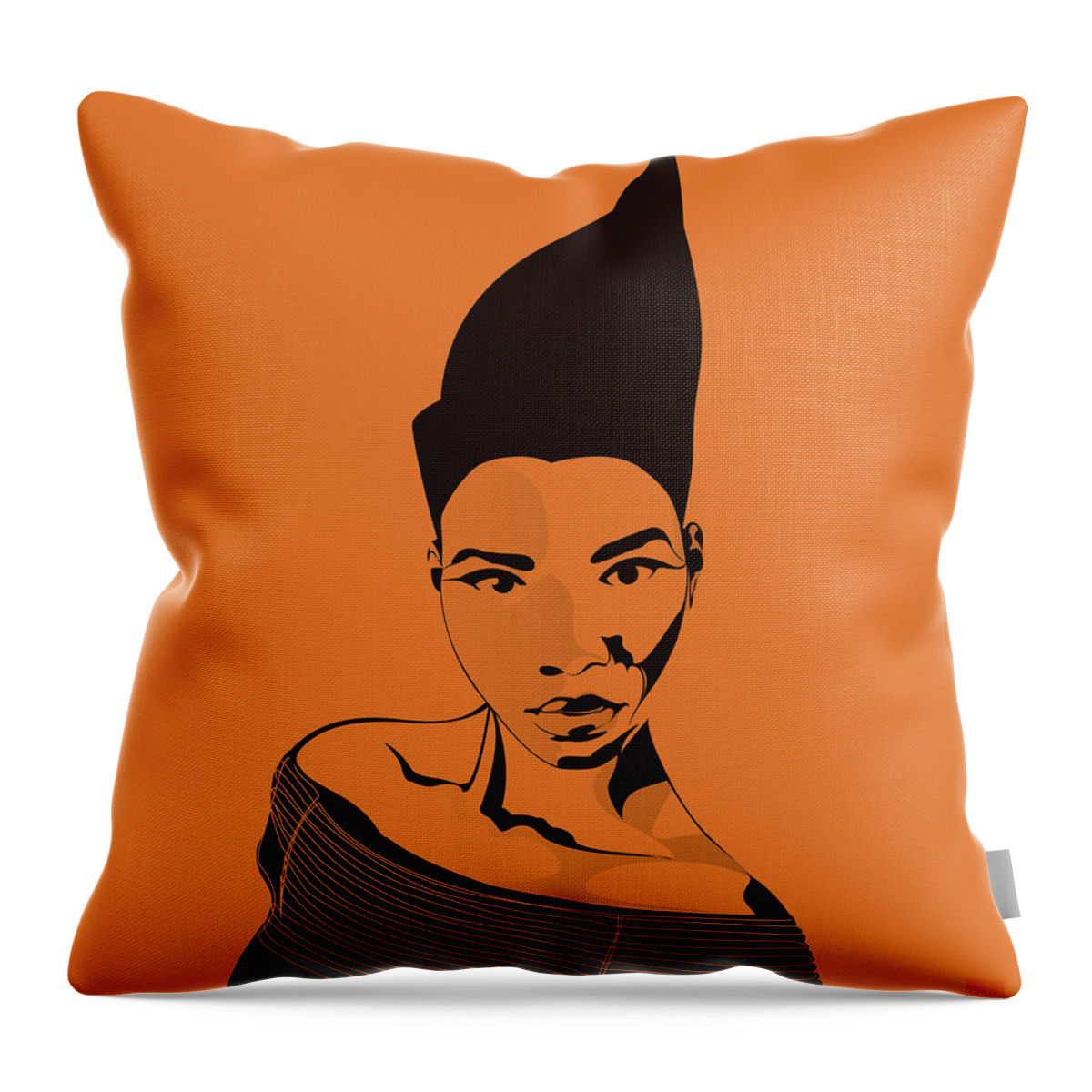 Orange Throw Pillow featuring the digital art Fierce by Scheme Of Things Graphics