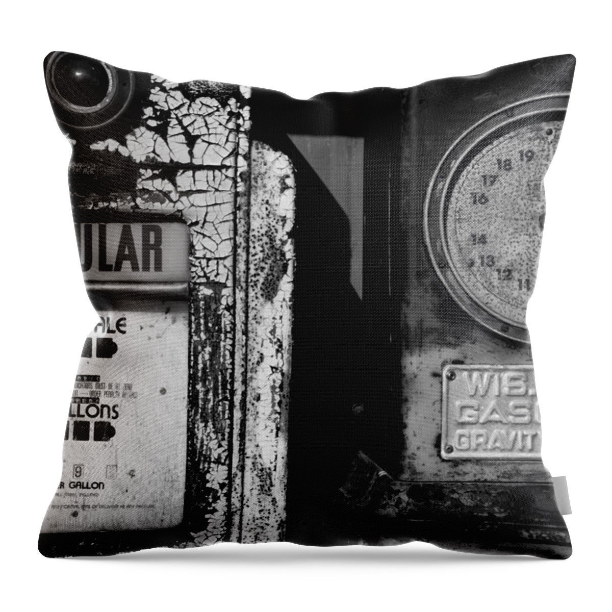  Throw Pillow featuring the photograph Fill Er Up by Michael Nowotny
