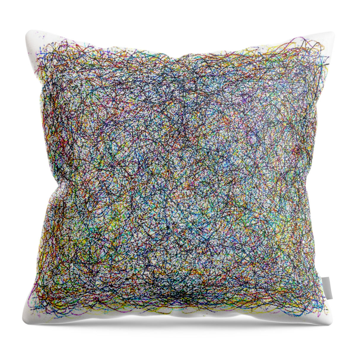Pencil Throw Pillow featuring the drawing Filling the Middle by Stan Magnan