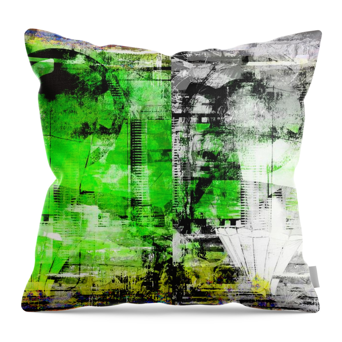 Abstract Throw Pillow featuring the digital art FilmTape by Art Di