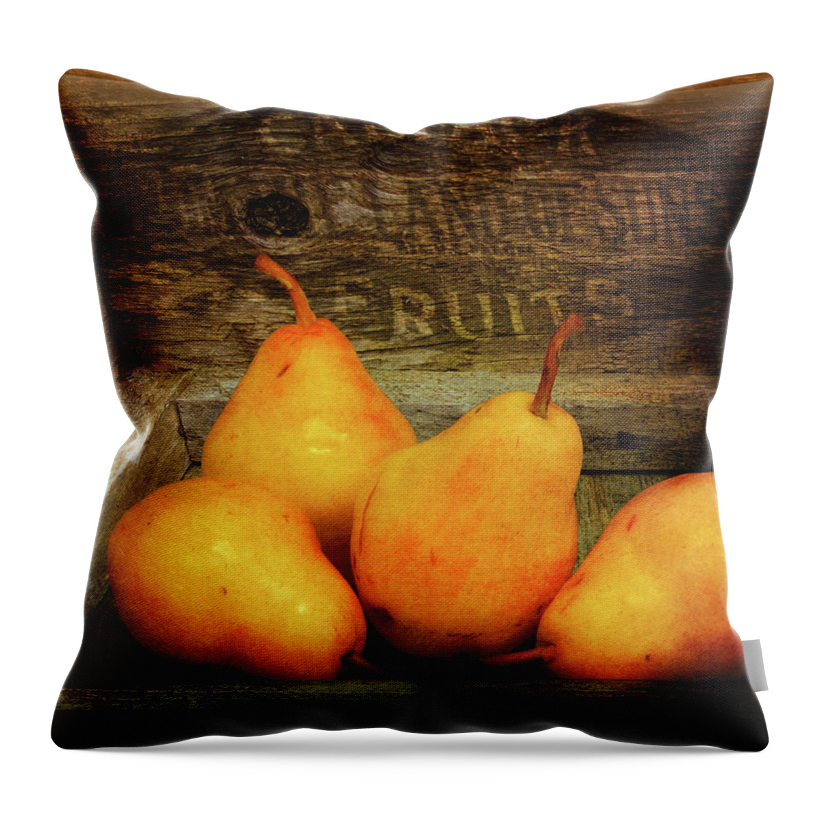 Pears Throw Pillow featuring the photograph Final Four by John Anderson