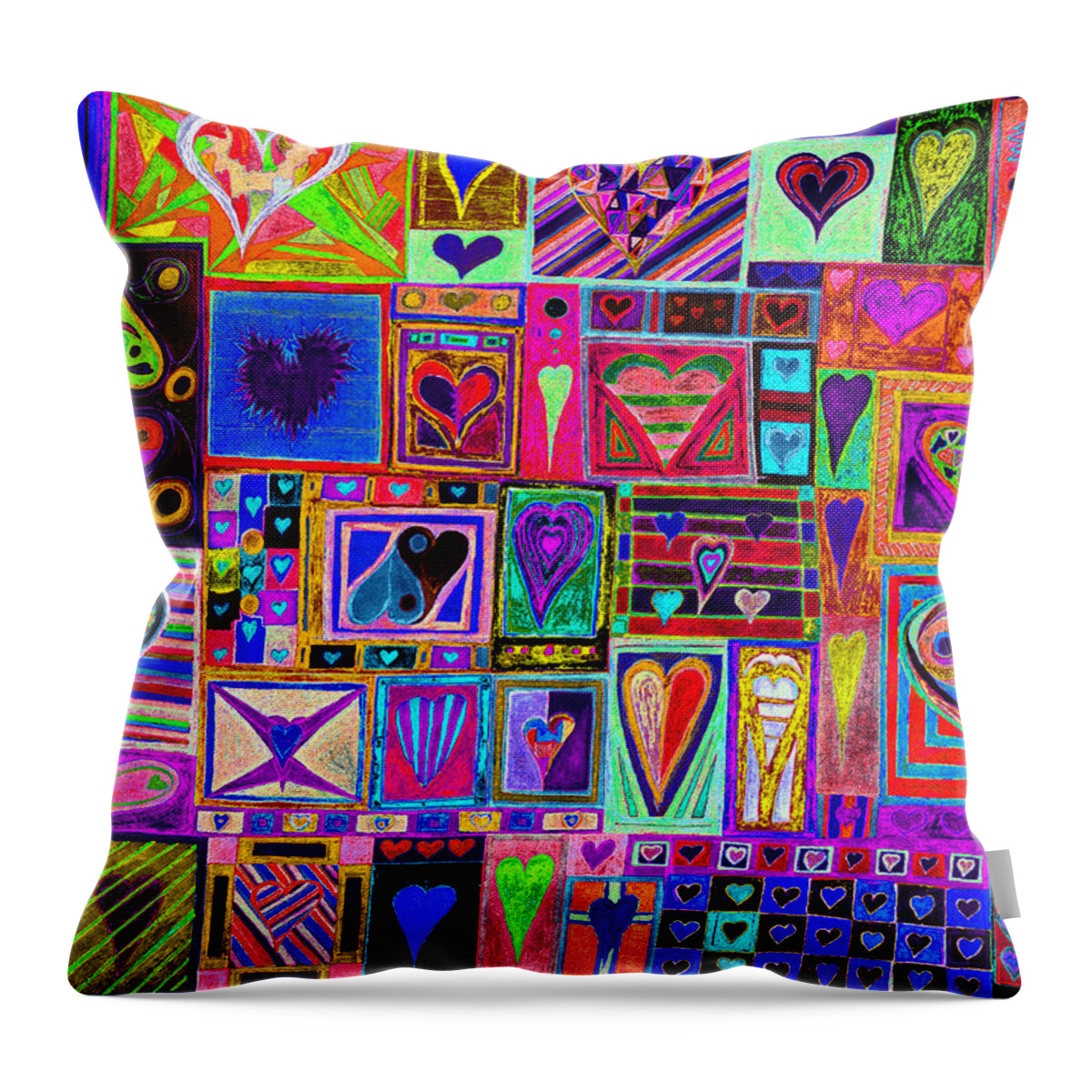 Find Your Love Found Throw Pillow featuring the drawing Find U'r Love Found 2 by Kenneth James