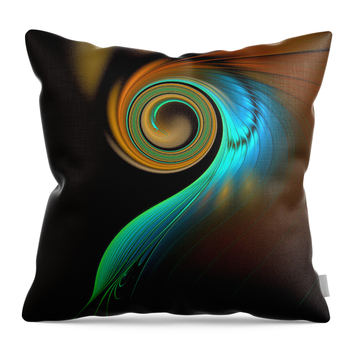 Digital Art Throw Pillow featuring the digital art Fine Feathers #2 by Amanda Moore