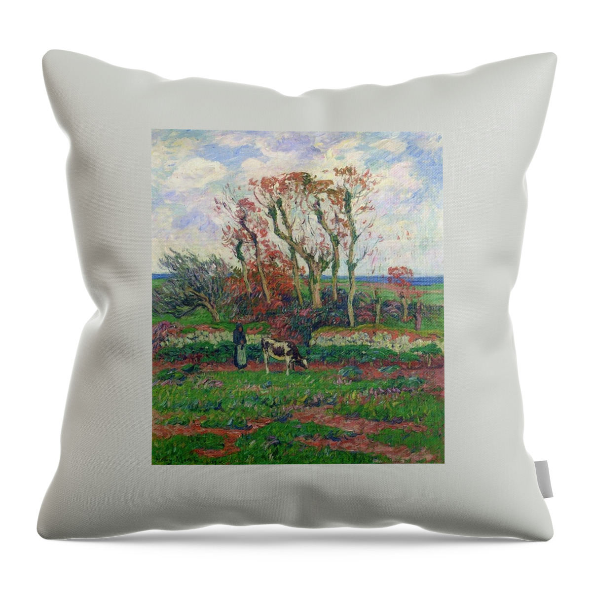 Finestere Throw Pillow featuring the painting Finestere by Henri Moret