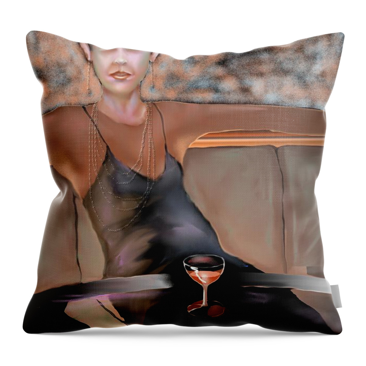 Female Throw Pillow featuring the digital art Fiona Bonny by Kerry Beverly