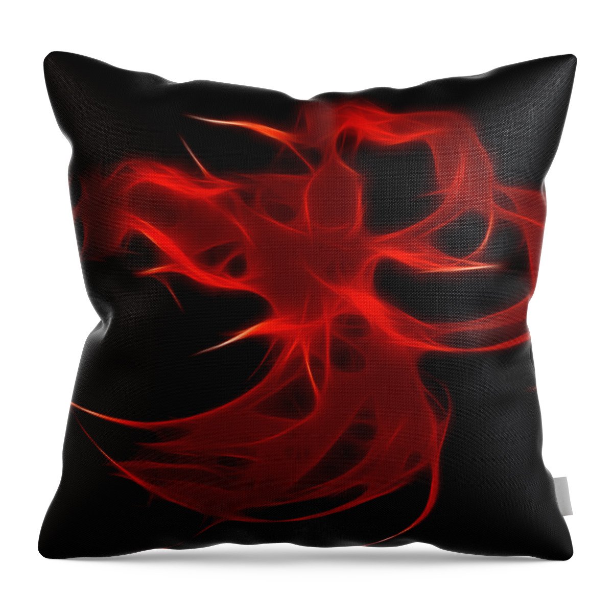 Fractal Throw Pillow featuring the digital art Fire Dancer by Holly Ethan