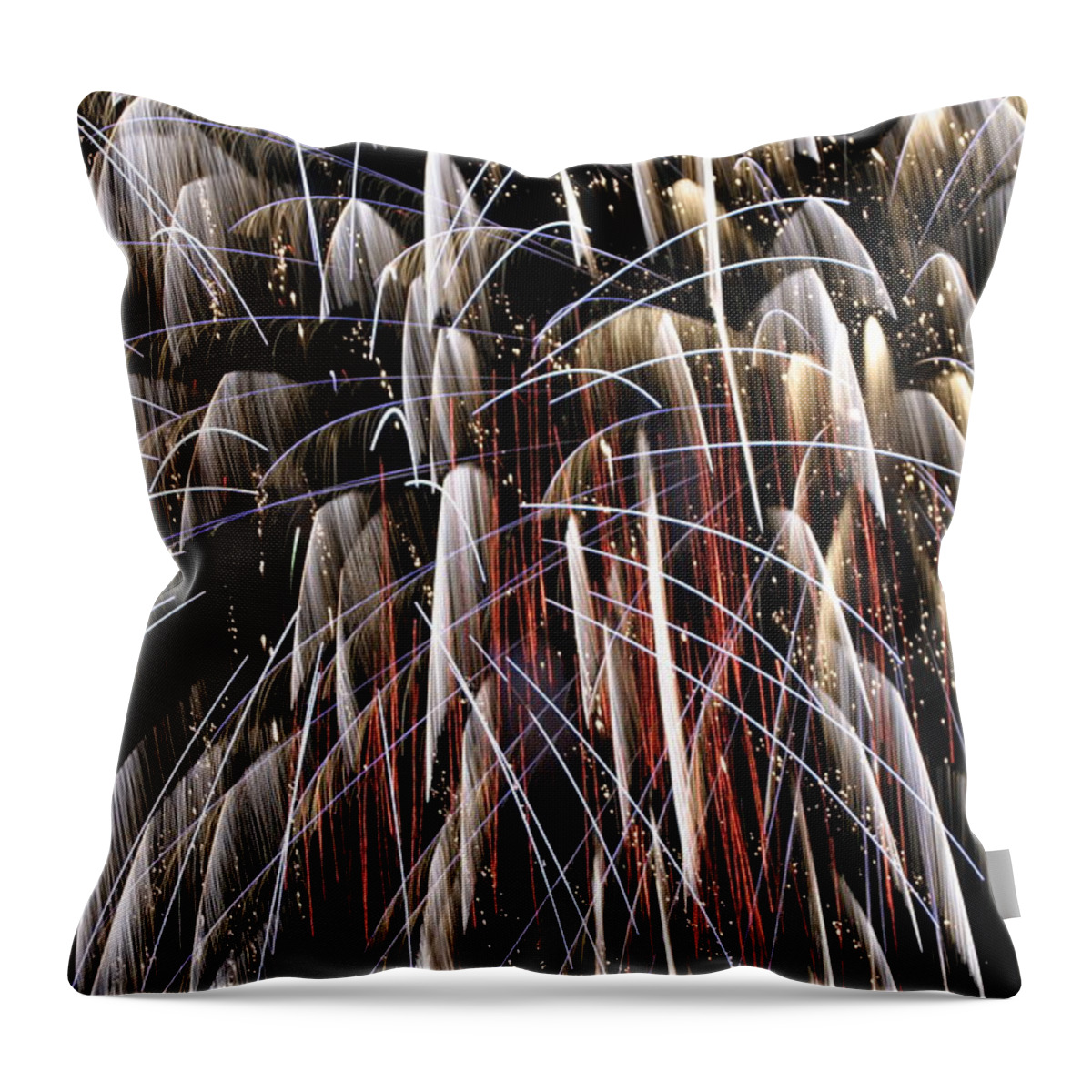 Fire Throw Pillow featuring the digital art Fire Fountain by Gary Baird