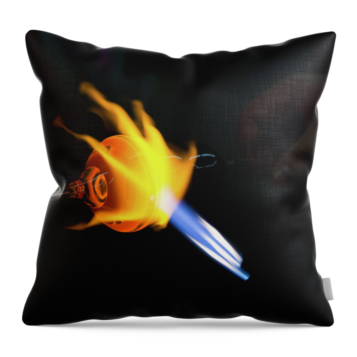 Fire Throw Pillow featuring the photograph Fire Hand by Digiblocks Photography