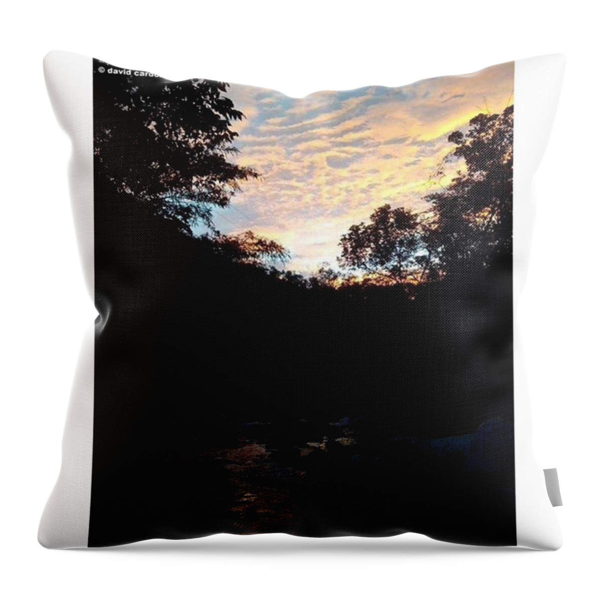 Mountains Throw Pillow featuring the photograph Fire In The Sky by David Cardona