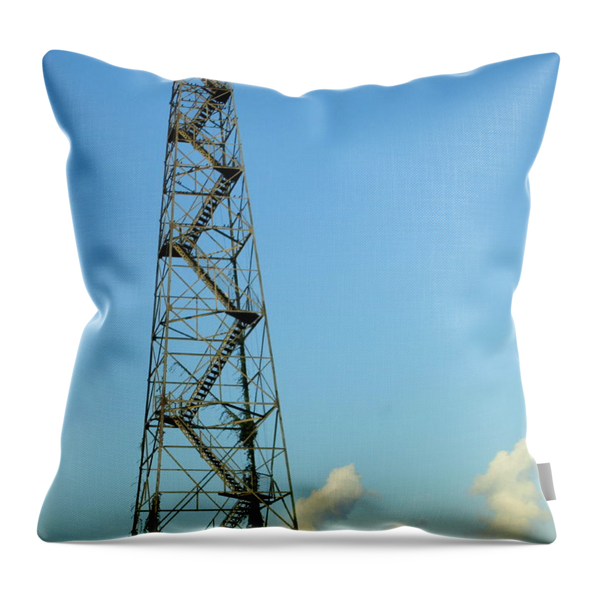 Fire Tower Throw Pillow featuring the photograph Fire Tower by Randall Weidner