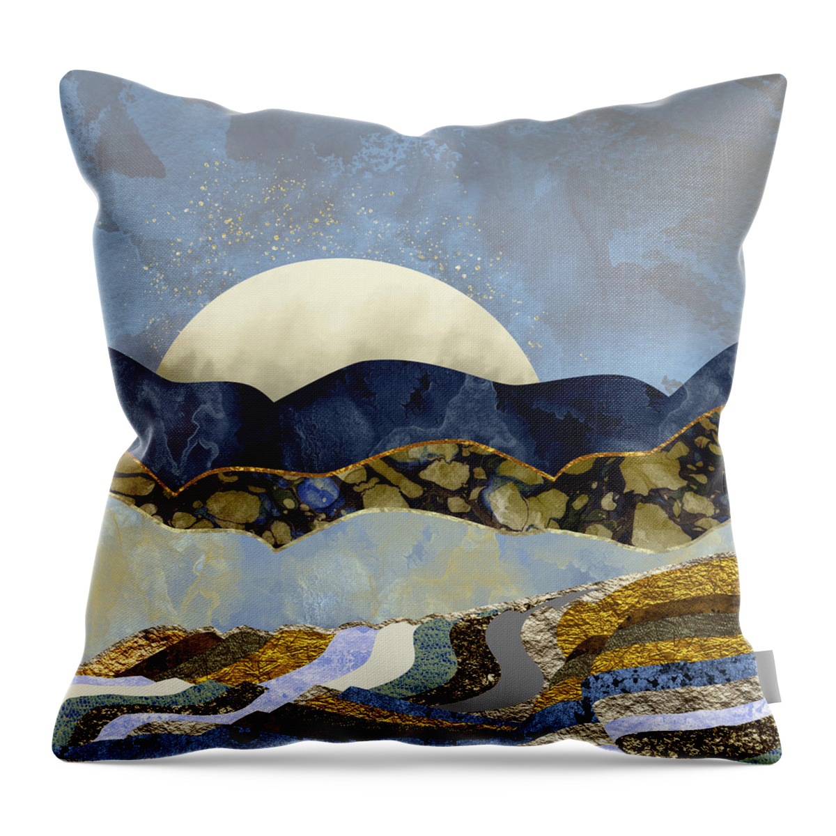 Sky Throw Pillow featuring the digital art Firefly Sky by Katherine Smit