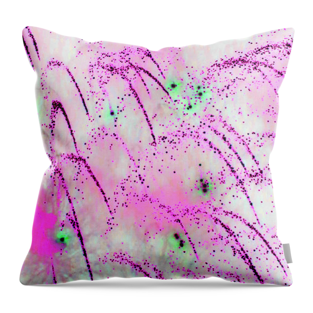 Fireworks Throw Pillow featuring the photograph Fireworks 10 2018 abstracted by Mary Bedy
