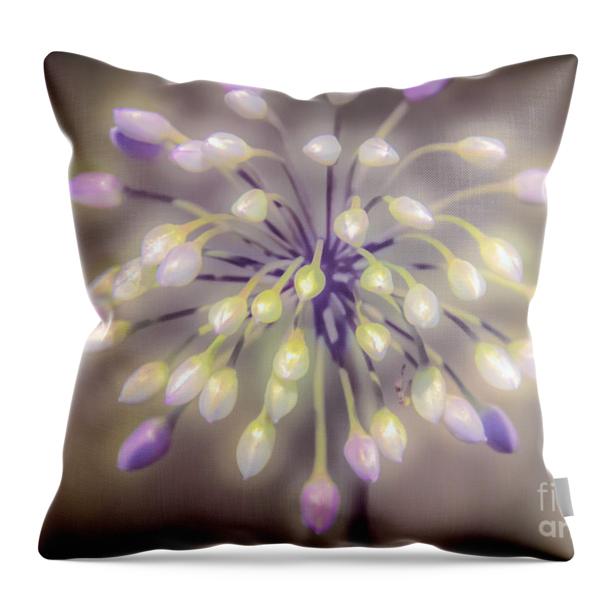 Peggy Franz Photography Throw Pillow featuring the photograph Fireworks Wildflowers by Peggy Franz