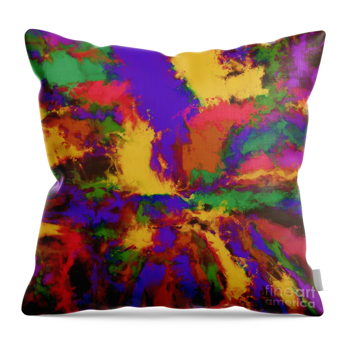 First Moment Throw Pillow featuring the digital art First moment by Keith Mills