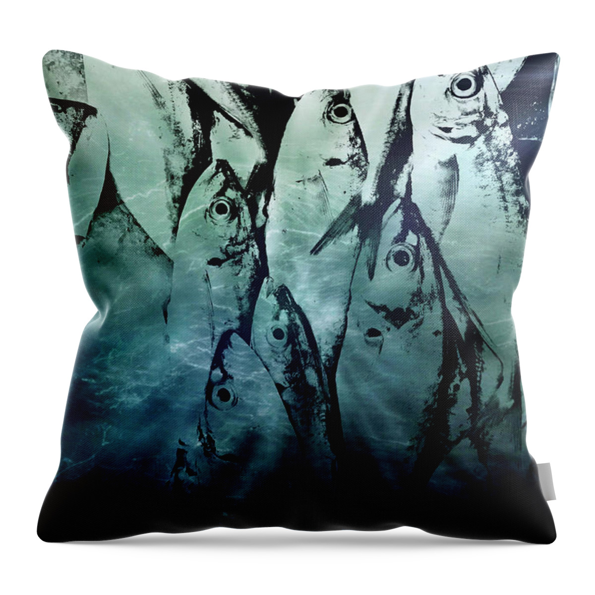 Art Throw Pillow featuring the photograph Fish pattern by Tom Gowanlock