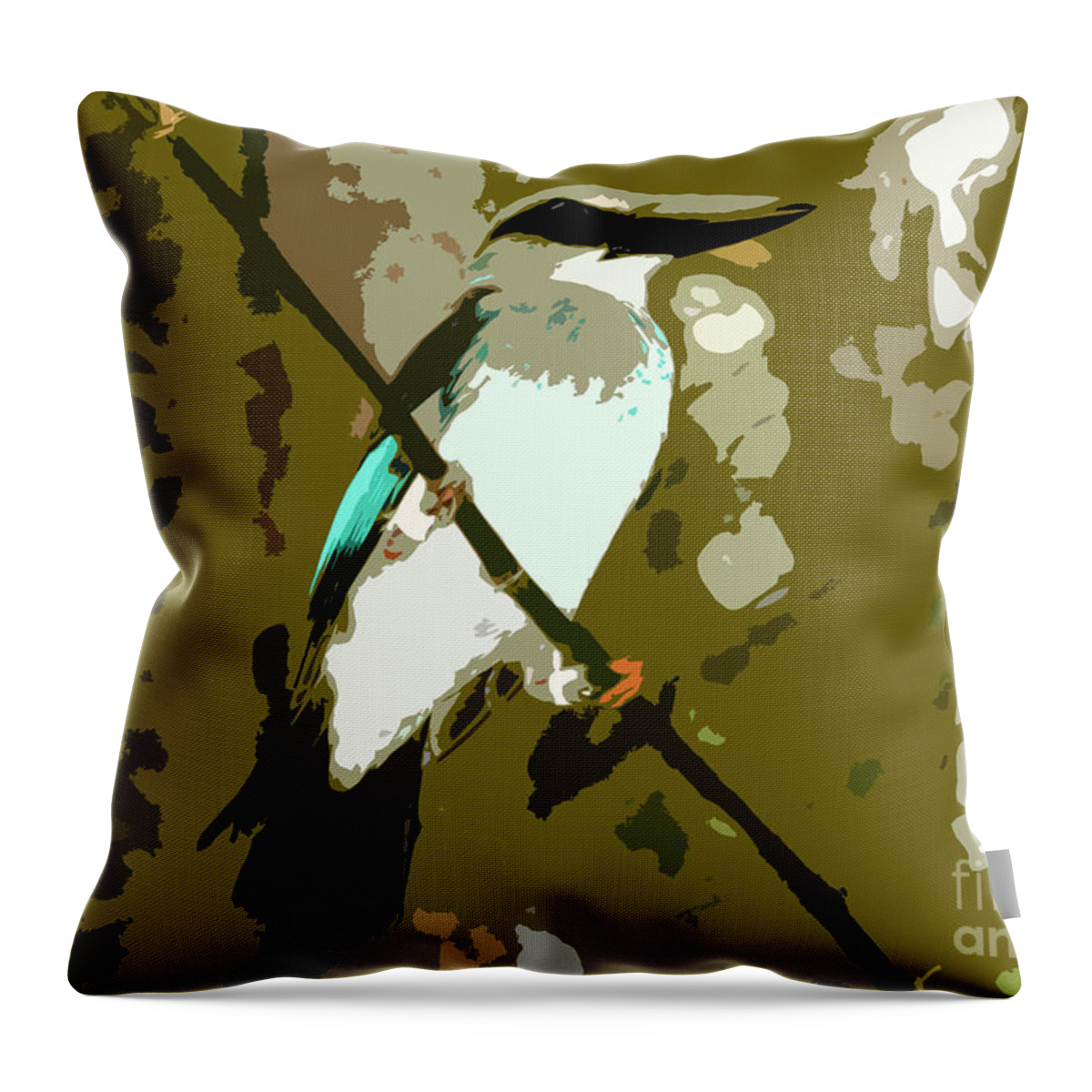 Fisher King Throw Pillow featuring the photograph Fisher King by David Lee Thompson