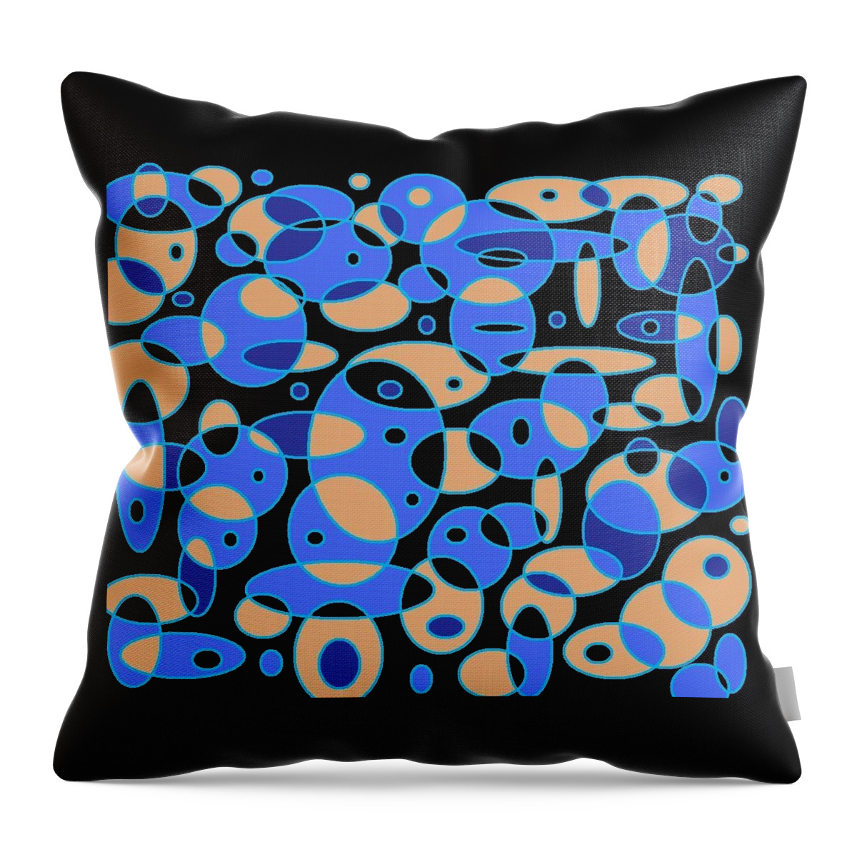  Throw Pillow featuring the painting Fishies by Jordana Sands