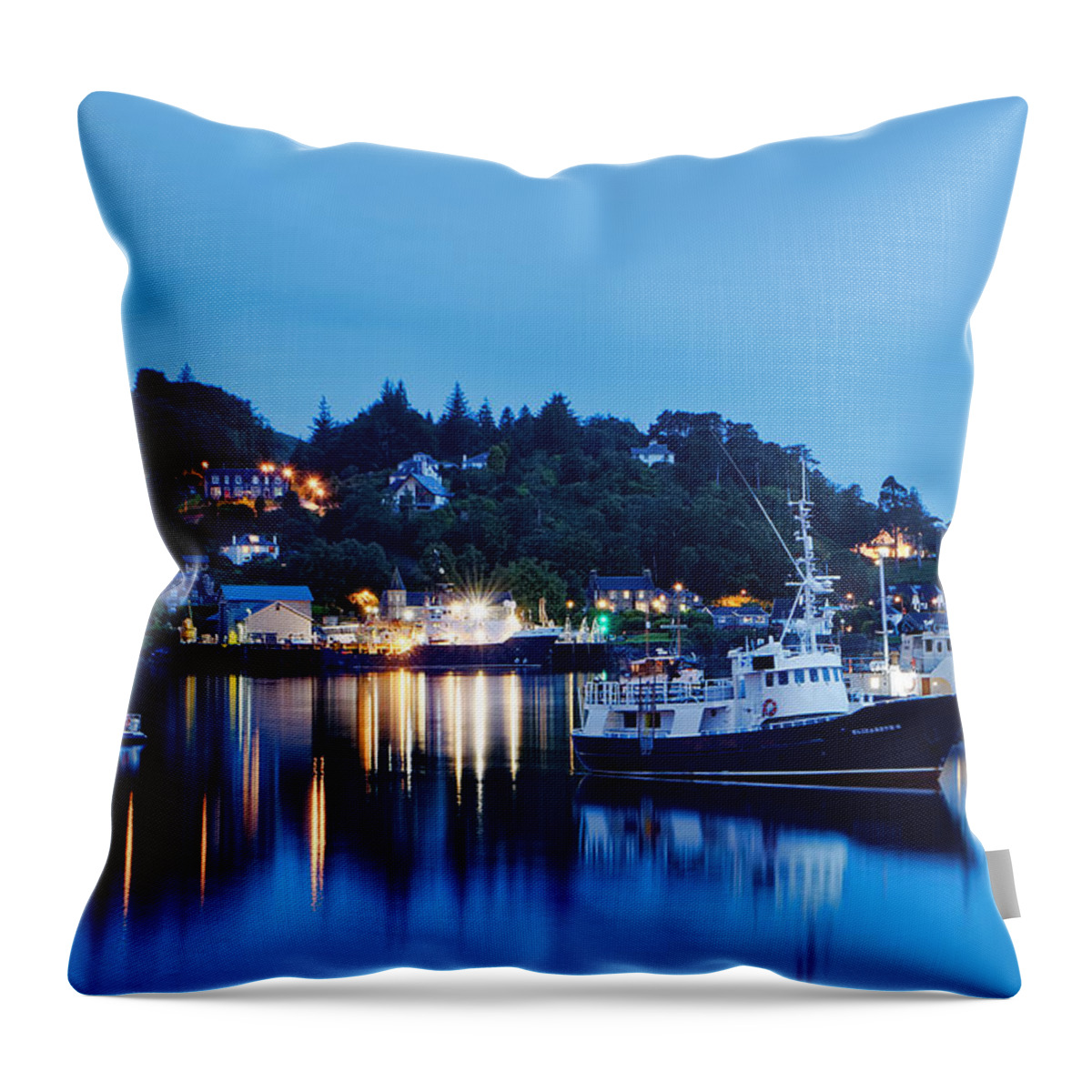 2015 Throw Pillow featuring the photograph Fishing Boats of Orban by Robert Charity