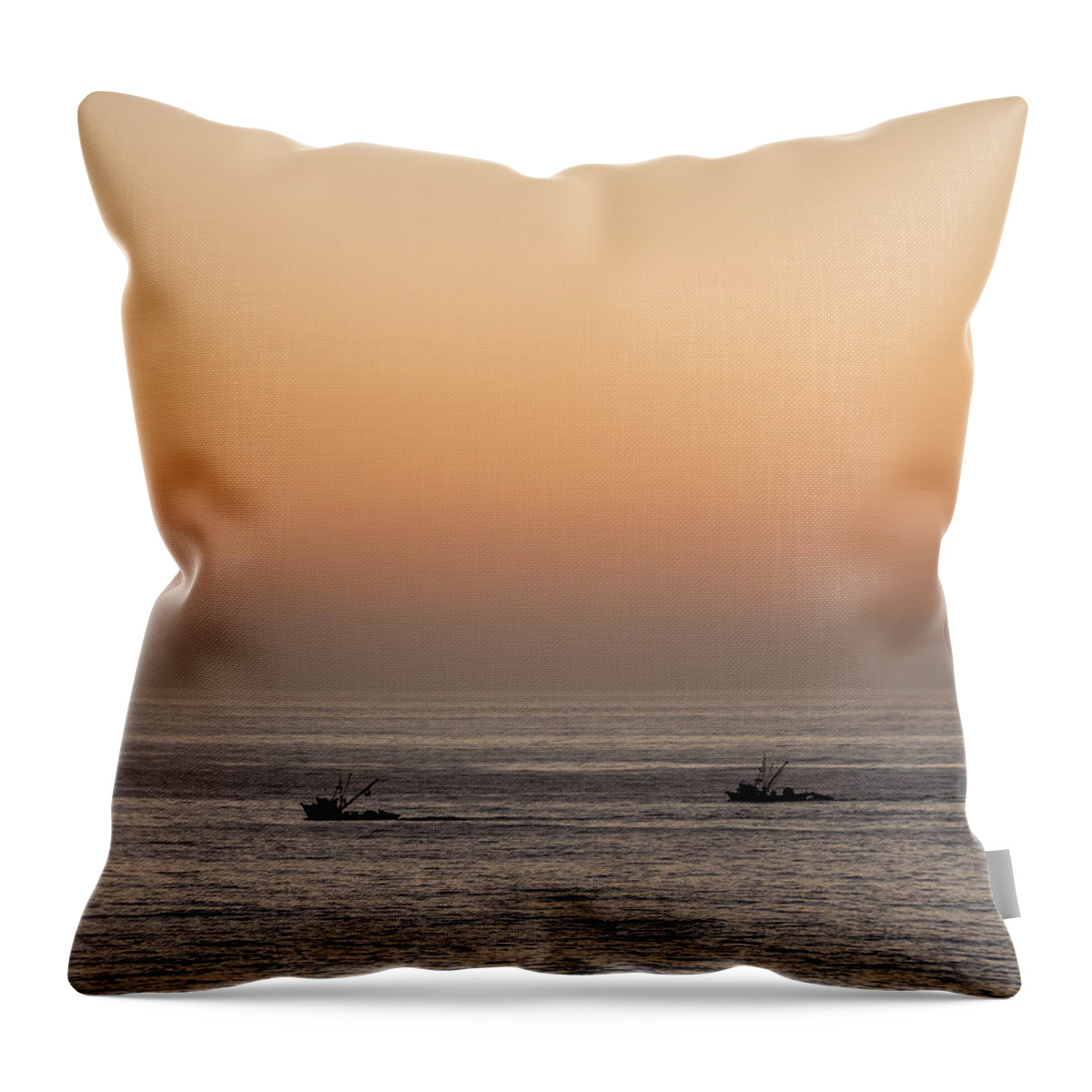 Fishing Throw Pillow featuring the photograph Fishing For A Sunset by Derek Dean