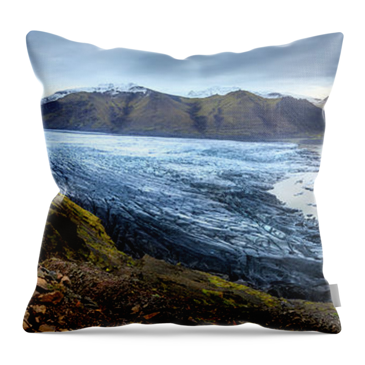 Europe Throw Pillow featuring the photograph Fjallsarlon glacier by Alexey Stiop