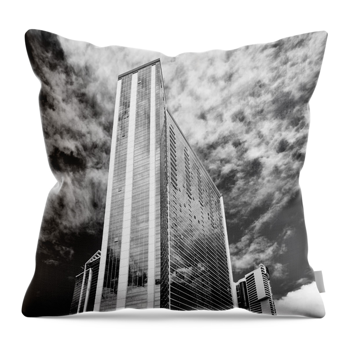 Black And White Throw Pillow featuring the photograph FLA-150531-ND800E-25126PA31-bw by Fernando Lopez Arbarello