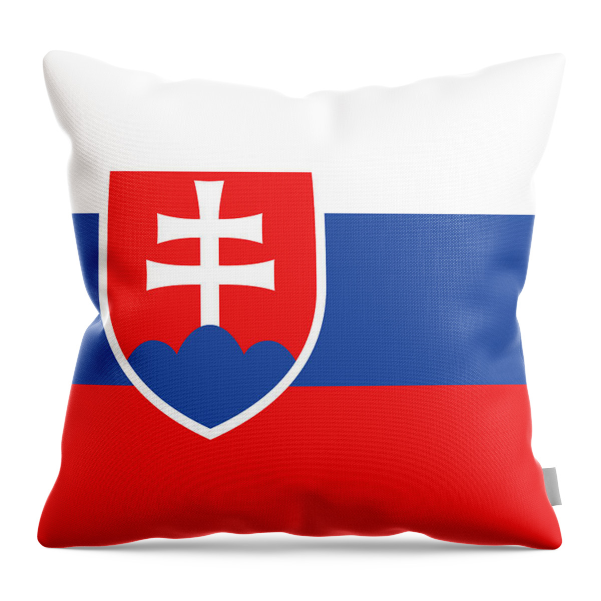 Slovak Throw Pillow featuring the digital art Flag of Slovakia by Roy Pedersen