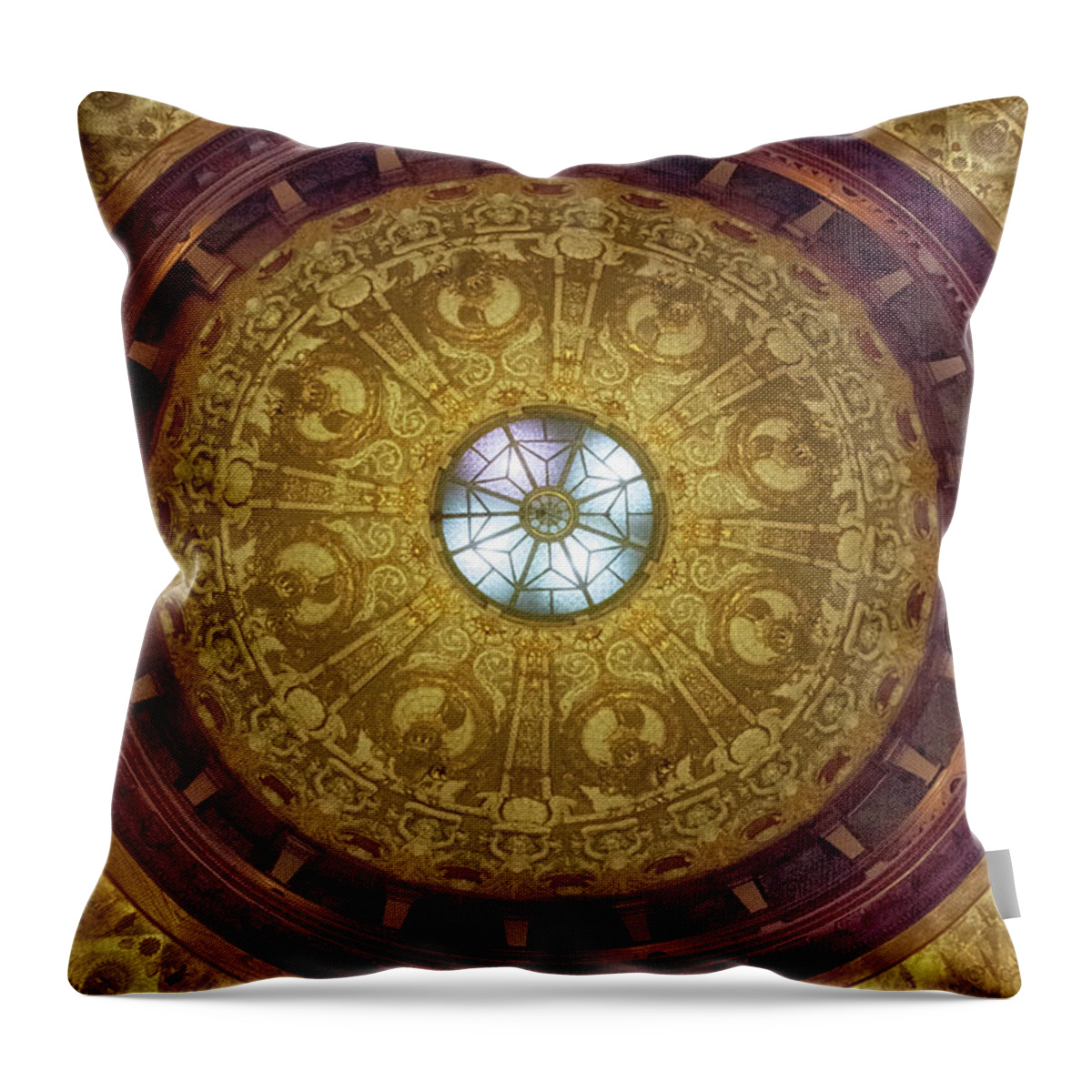 Flagler Throw Pillow featuring the photograph Flagler College Ceiling by Mitch Spence