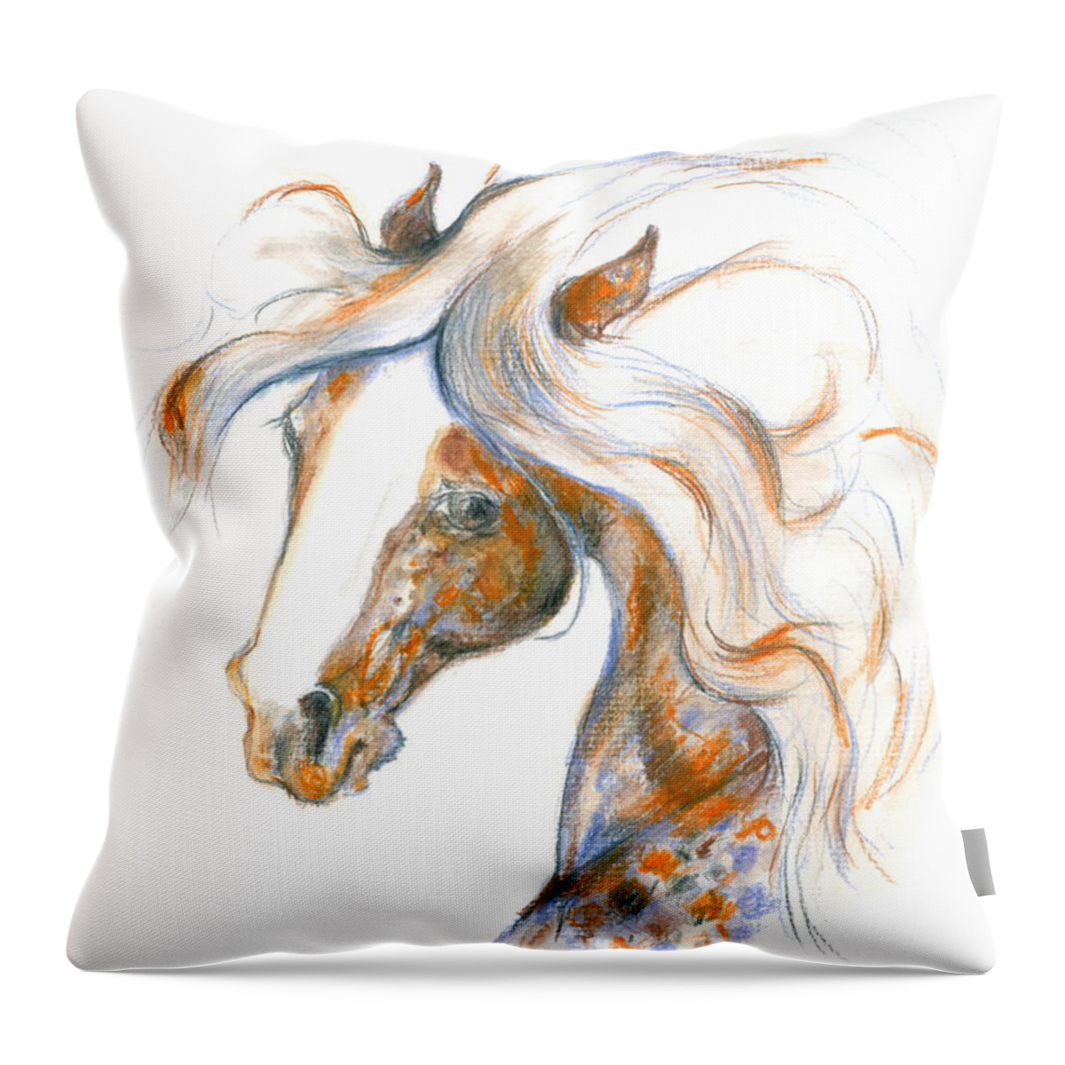 Mary Ogden Armstrong Throw Pillow featuring the painting Flair by Mary Armstrong