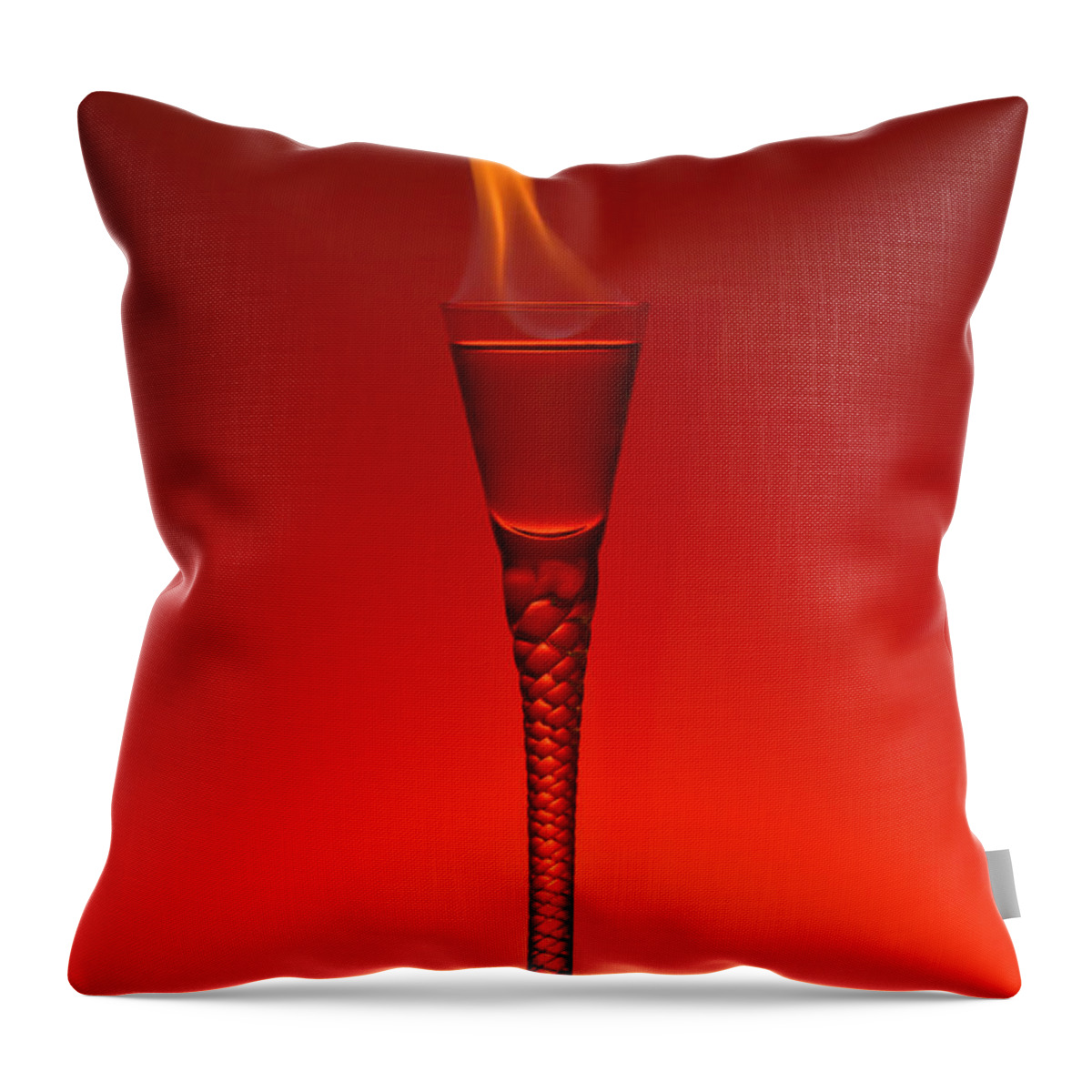 Absinthe Throw Pillow featuring the photograph Flaming Hot by Gert Lavsen