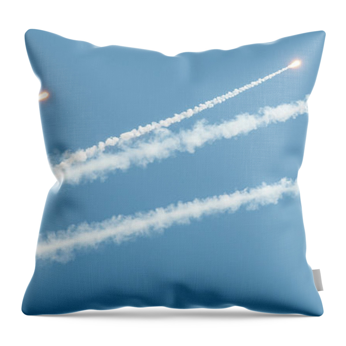 Airbourne Throw Pillow featuring the photograph Flares by Tim Beach