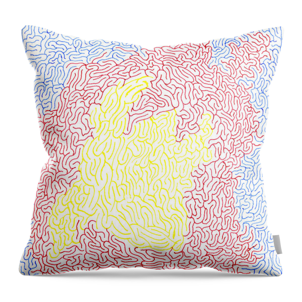 Mazes Throw Pillow featuring the drawing Flash by Steven Natanson