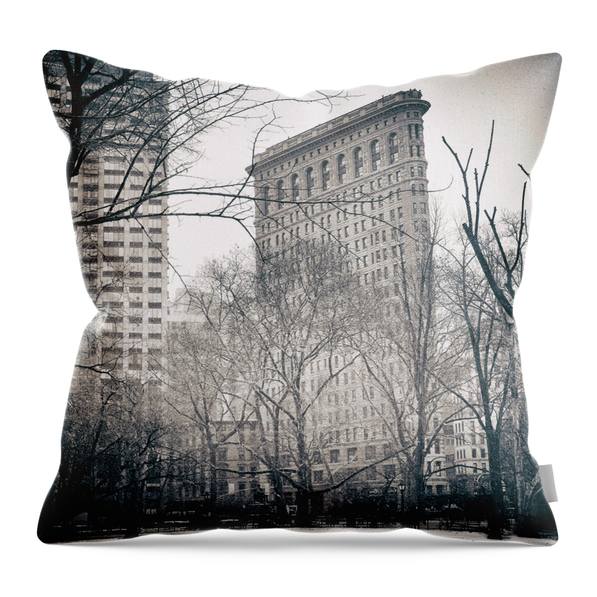 Flatiron Building Throw Pillow featuring the photograph Flatiron District 2 by Jessica Jenney