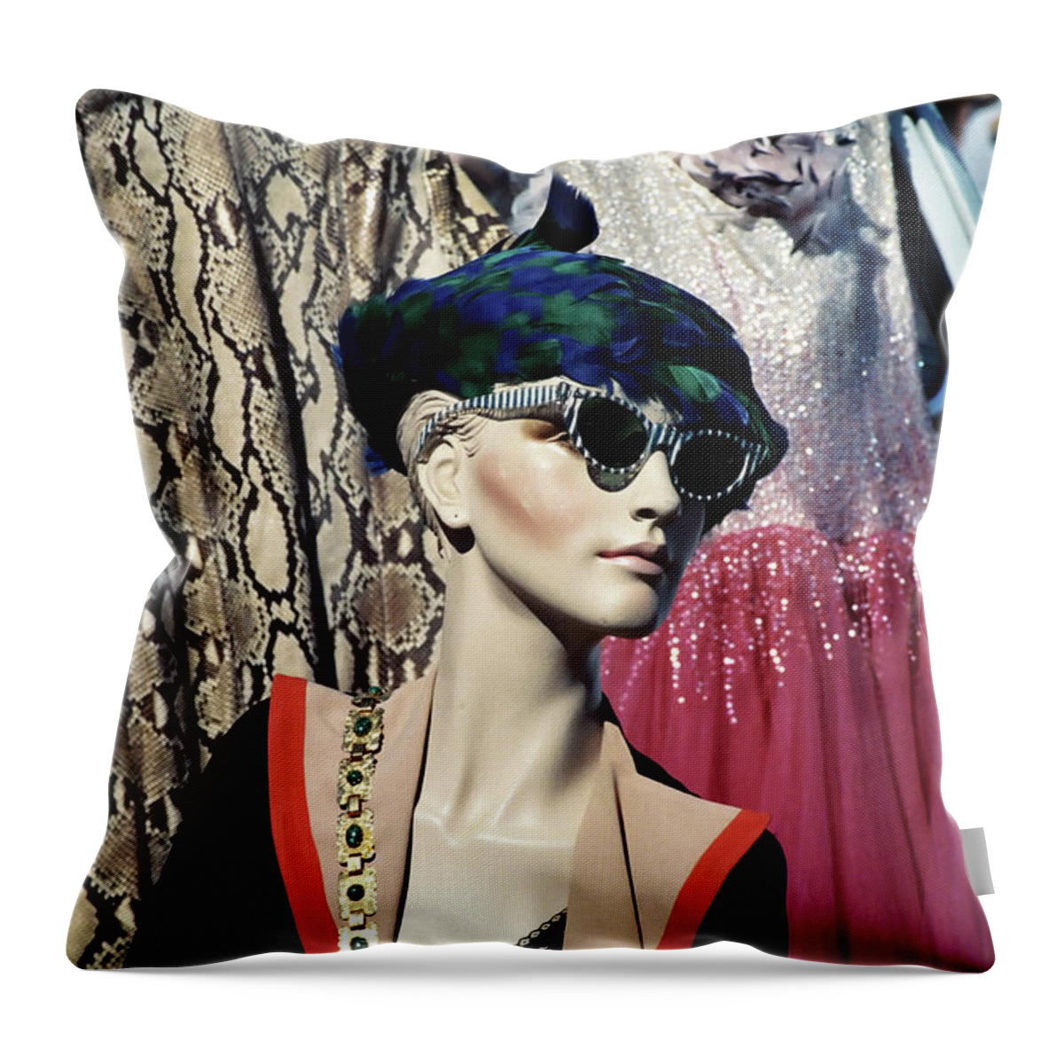 Flea Market Throw Pillow featuring the photograph Flea Market Style by Frank DiMarco