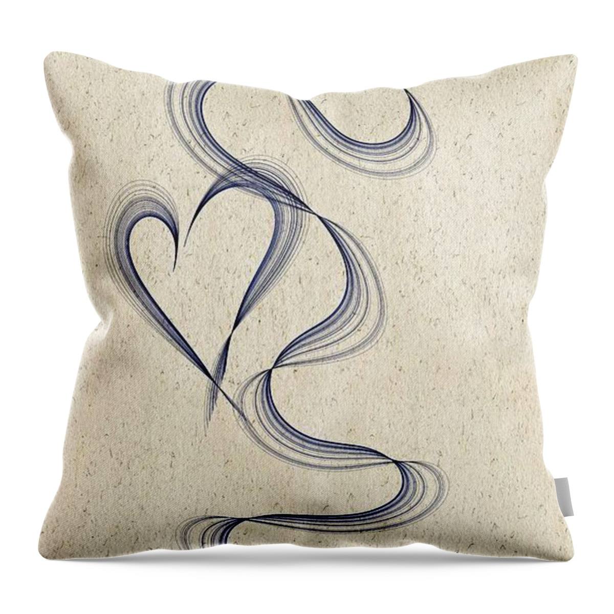 Hearts Throw Pillow featuring the painting Floating Heart 2 by Marian Lonzetta