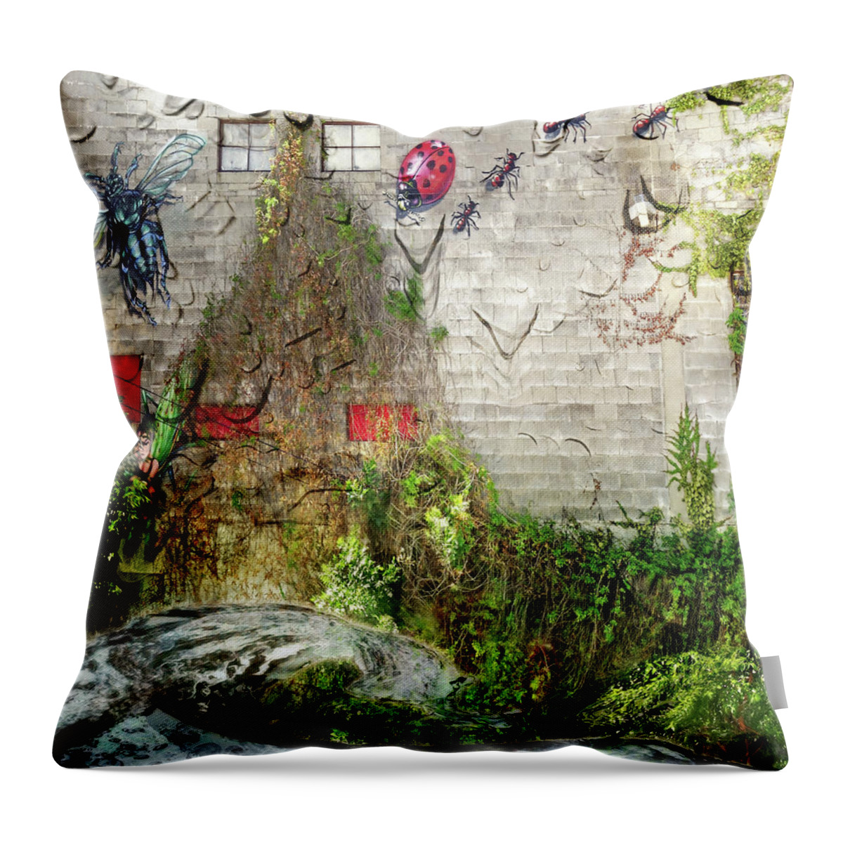 Walls Throw Pillow featuring the photograph Flood Stage by John Anderson