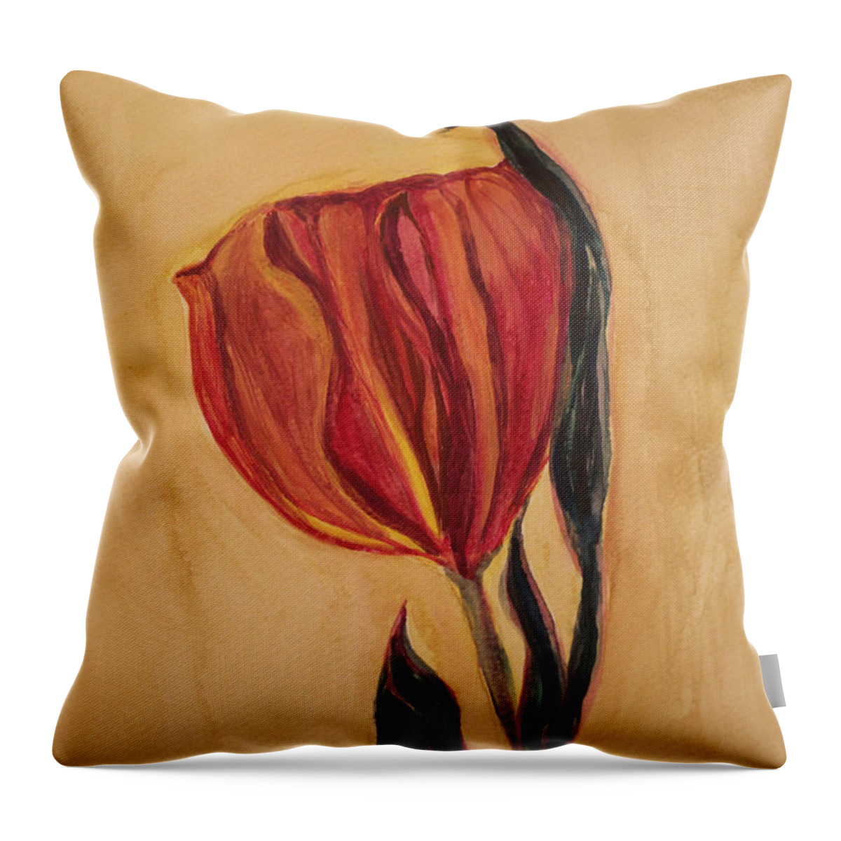 Watercolor Throw Pillow featuring the painting Flor Del Alma by The Art Of Marilyn Ridoutt-Greene