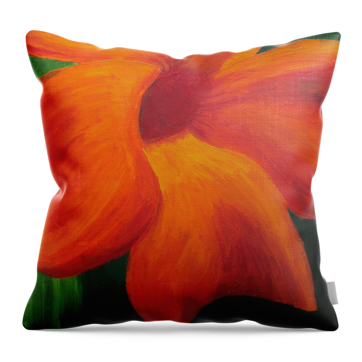 Flora Throw Pillow featuring the painting Flora Series-Number 1 by Jim Harper