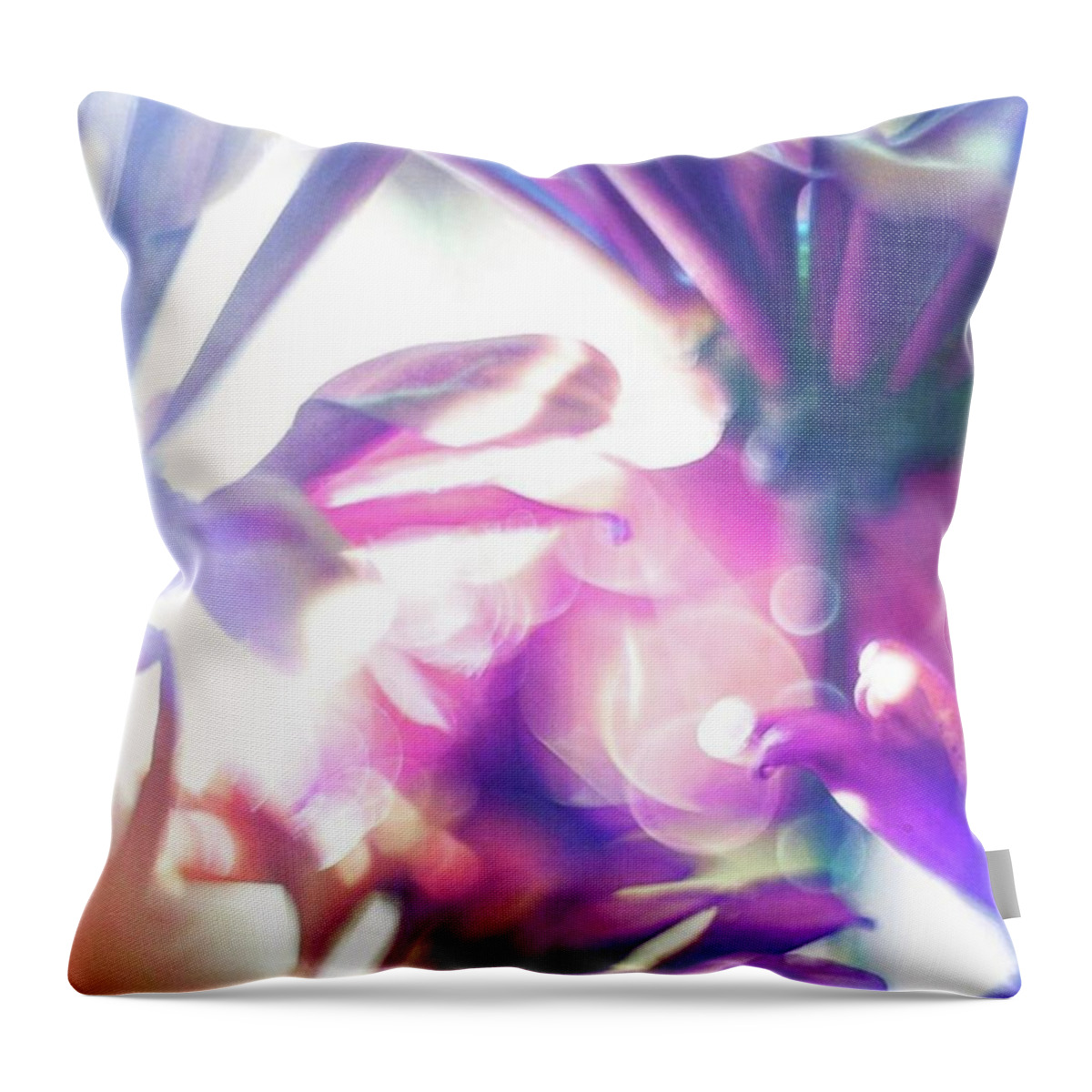 Pink Throw Pillow featuring the photograph Floral Abstract by Aleck Cartwright