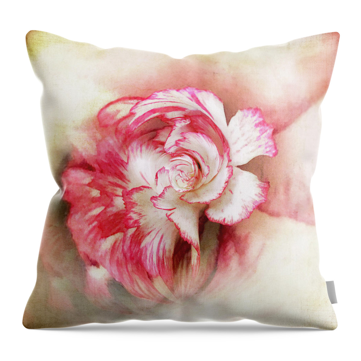 Floral Art Throw Pillow featuring the photograph Floral Fantasy 2 by Usha Peddamatham